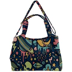 Alien Ocket Space Aesthetic Pattern Double Compartment Shoulder Bag by pakminggu