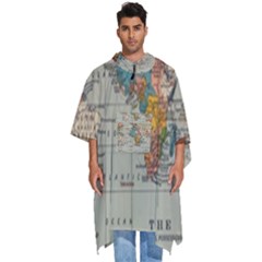 Vintage World Map Men s Hooded Rain Ponchos by Cowasu