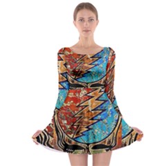 Grateful Dead Rock Band Long Sleeve Skater Dress by Cowasu