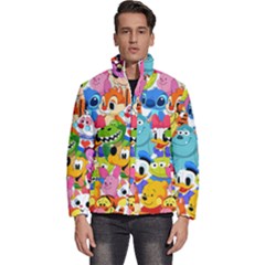 Illustration Cartoon Character Animal Cute Men s Puffer Bubble Jacket Coat by Cowasu