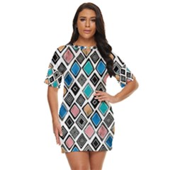 Diamond Shapes Pattern Just Threw It On Dress by Cowasu