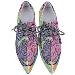 Brain-heart-balance-emotion Pointed Oxford Shoes by Cowasu