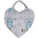 Circuits-electronics-atmel Giant Heart Shaped Tote View2