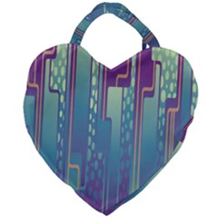 Non-seamless-pattern-background Giant Heart Shaped Tote by Cowasu