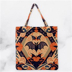 Bat Pattern Grocery Tote Bag by Valentinaart