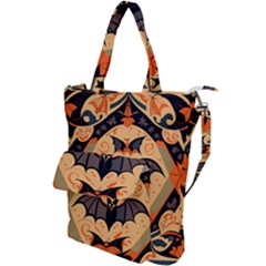 Bat Pattern Shoulder Tote Bag by Valentinaart