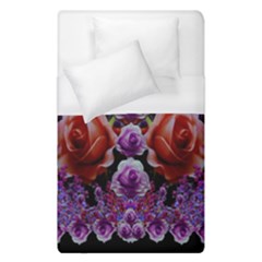 Night So Peaceful In The World Of Roses Duvet Cover (single Size) by pepitasart