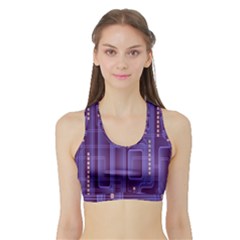 Background-non-seamless-pattern Sports Bra With Border by Cowasu