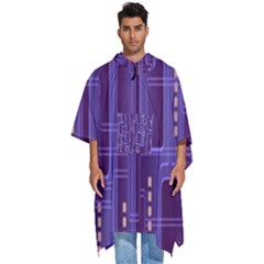 Background-non-seamless-pattern Men s Hooded Rain Ponchos by Cowasu