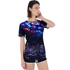 Science-fiction-sci-fi-forward Perpetual Short Sleeve T-shirt by Cowasu