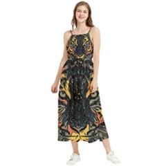 Tiger-predator-abstract-feline Boho Sleeveless Summer Dress by Cowasu