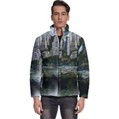 Sea-island-castle-landscape Men s Puffer Bubble Jacket Coat by Cowasu