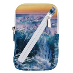 Sea-waves-ocean-water-beach-surf Belt Pouch Bag (small) by Cowasu