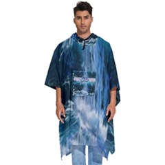 Sea-waves-ocean-water-beach-surf Men s Hooded Rain Ponchos by Cowasu