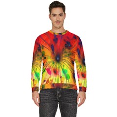 Color-background-structure-lines Men s Fleece Sweatshirt by Cowasu