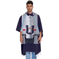 Rocket-space-universe-spaceship Men s Hooded Rain Ponchos by Cowasu