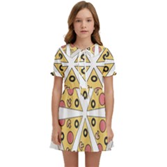 Pizza-slice-food-italian Kids  Sweet Collar Dress by Sarkoni