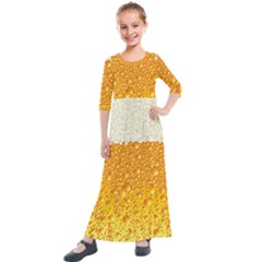 Bubble-beer Kids  Quarter Sleeve Maxi Dress by Sarkoni