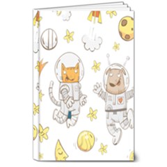 Astronaut-dog-cat-clip-art-kitten 8  X 10  Hardcover Notebook by Sarkoni