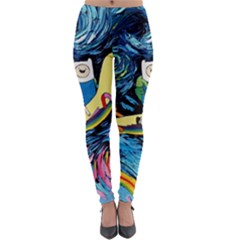 Cartoon Parody  Art Starry Night Van Gogh Lightweight Velour Leggings by Sarkoni