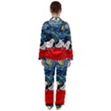 Dog Cartoon Vincent Van Gogh s Starry Night Parody Women s Long Sleeve Satin Pajamas Set	 View2