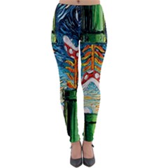 Game Starry Night Doctor Who Van Gogh Parody Lightweight Velour Leggings by Sarkoni