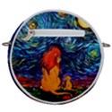 Lion Art Starry Night Van Gogh Crossbody Circle Bag View2