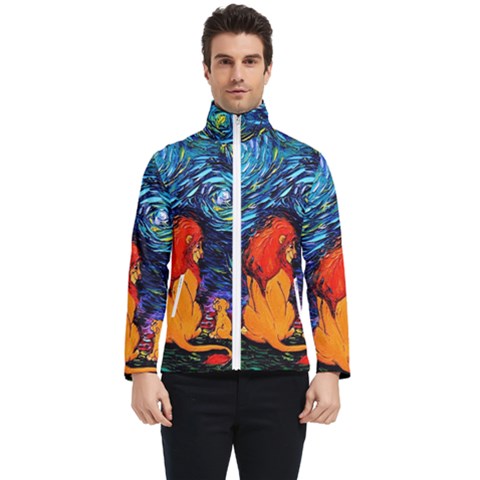 Lion Art Starry Night Van Gogh Men s Bomber Jacket by Sarkoni