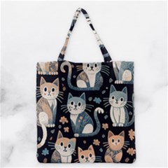 Cats Pattern Grocery Tote Bag by Valentinaart