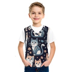 Cats Pattern Kids  Basketball Tank Top by Valentinaart