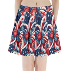 America Pattern Pleated Mini Skirt by Valentinaart