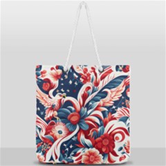 America Pattern Full Print Rope Handle Tote (large) by Valentinaart