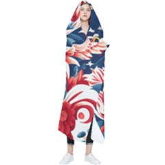 America Pattern Wearable Blanket by Valentinaart