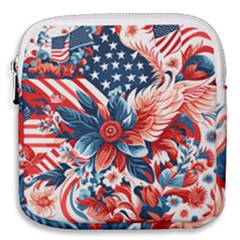 America Pattern Mini Square Pouch by Valentinaart