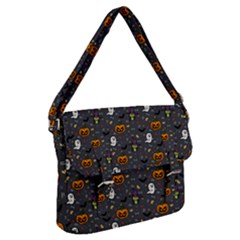 Halloween Pattern Bat Buckle Messenger Bag by Bangk1t