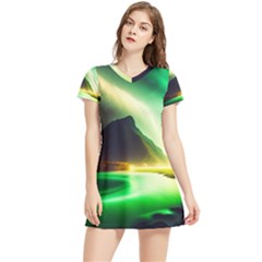 Aurora Lake Neon Colorful Women s Sports Skirt by Bangk1t