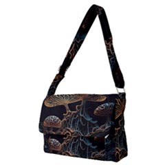 Forest Mushroom Wood Full Print Messenger Bag (m) by Bangk1t