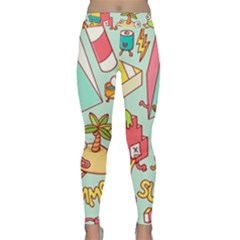 Summer Up Cute Doodle Classic Yoga Leggings by Bedest