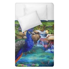 Peacocks  Fantasy Garden Duvet Cover Double Side (single Size) by Bedest