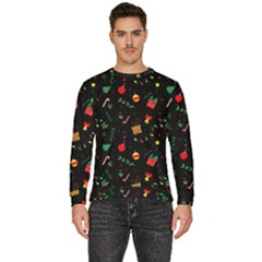 Christmas Pattern Texture Colorful Wallpaper Men s Fleece Sweatshirt by Ravend