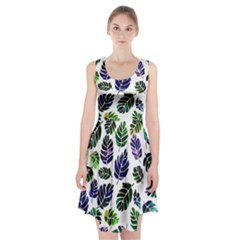 Leaves Watercolor Ornamental Decorative Design Racerback Midi Dress by Ravend