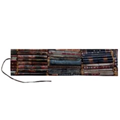 Pile Of Books Photo Of Assorted Book Lot Backyard Antique Store Roll Up Canvas Pencil Holder (l) by Ravend