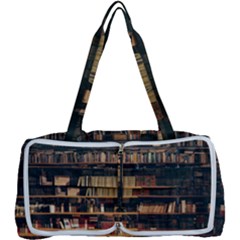 Books On Bookshelf Assorted Color Book Lot In Bookcase Library Multi Function Bag by Ravend