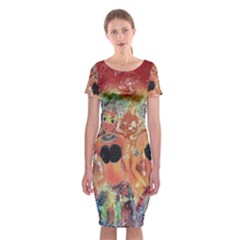 Indonesia-lukisan-picture Classic Short Sleeve Midi Dress by nateshop