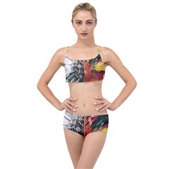 Left And Right Brain Illustration Splitting Abstract Anatomy Layered Top Bikini Set by Bedest