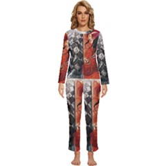 Left And Right Brain Illustration Splitting Abstract Anatomy Womens  Long Sleeve Lightweight Pajamas Set by Bedest