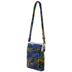 Multicolored Abstract Painting Artwork Psychedelic Colorful Multi Function Travel Bag by Bedest