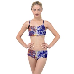 Psychedelic Colorful Abstract Trippy Fractal Mandelbrot Set Layered Top Bikini Set by Bedest