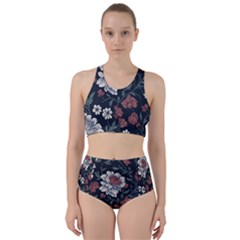 Flower Pattern Racer Back Bikini Set by Bedest