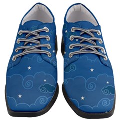 Sky Night Moon Clouds Crescent Women Heeled Oxford Shoes by Proyonanggan